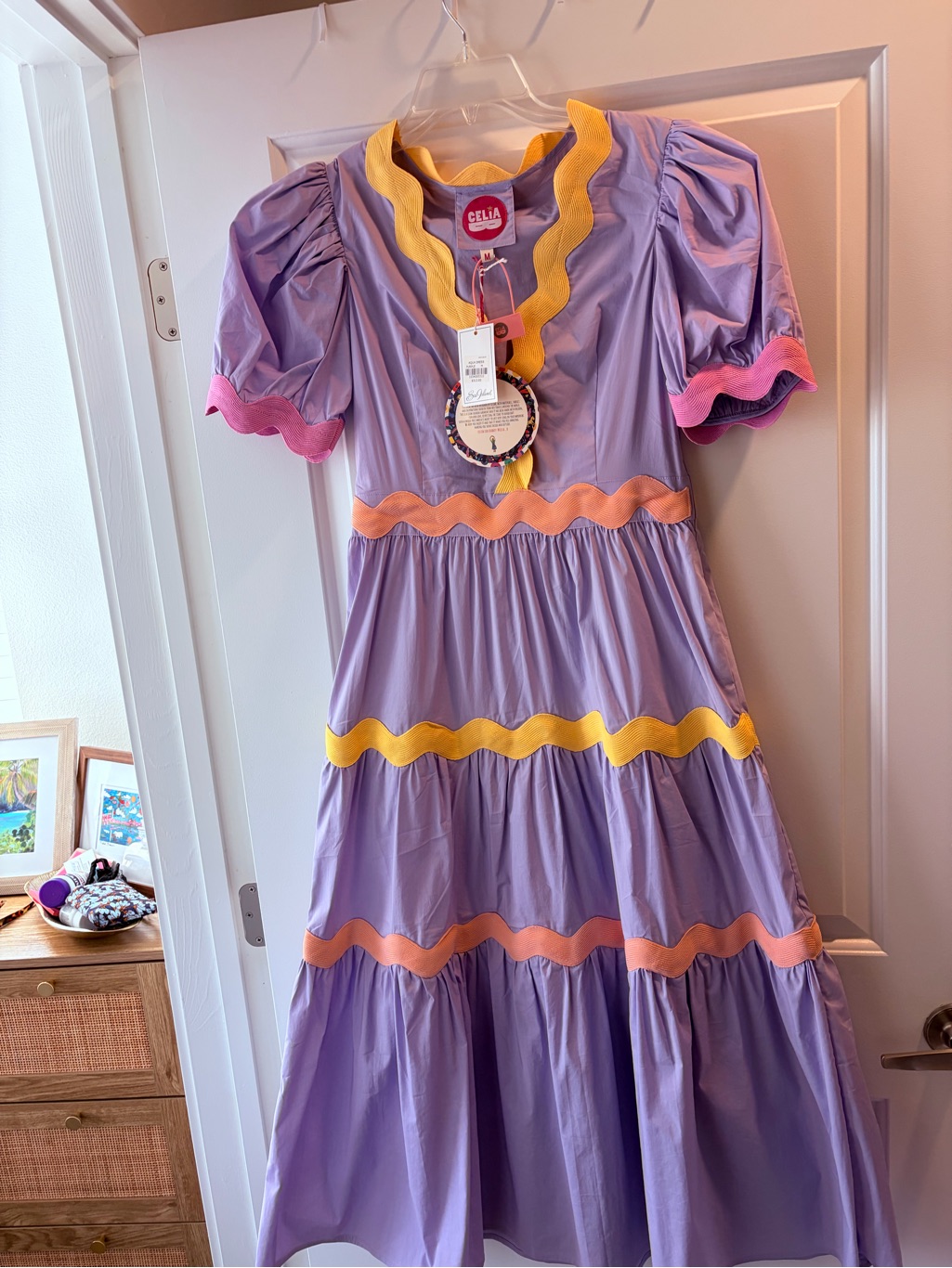 Celiac Aqua Dress - Purple Size Medium Nwt